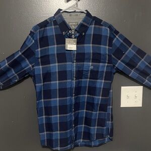 Men's Blue Plaid Shirt